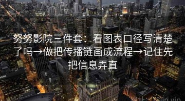 努努影院三件套：看图表口径写清楚了吗→做把传播链画成流程→记住先把信息弄直
