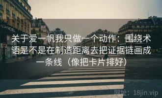 关于爱一帆我只做一个动作：围绕术语是不是在制造距离去把证据链画成一条线（像把卡片排好）